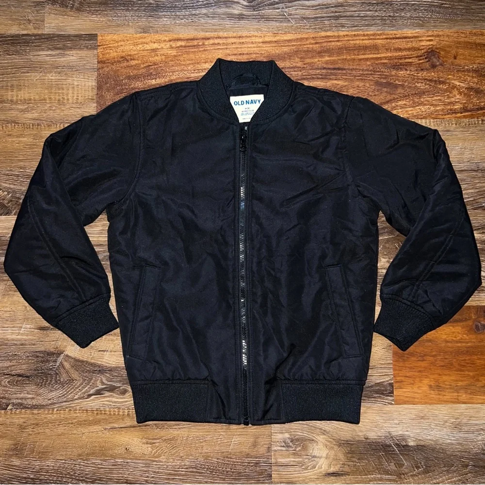 Old Navy Classic Black Bomber Jacket, Size M (8)